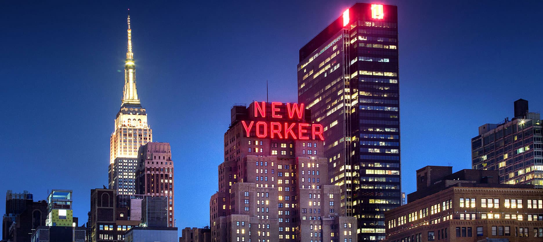 New Yorker Wyndham Hotel skyline